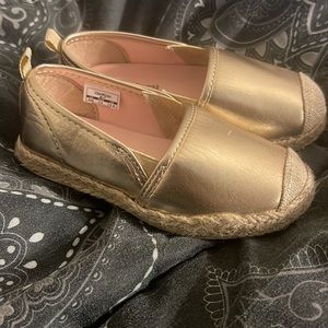 Toddler gold espadrilles